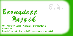 bernadett majzik business card